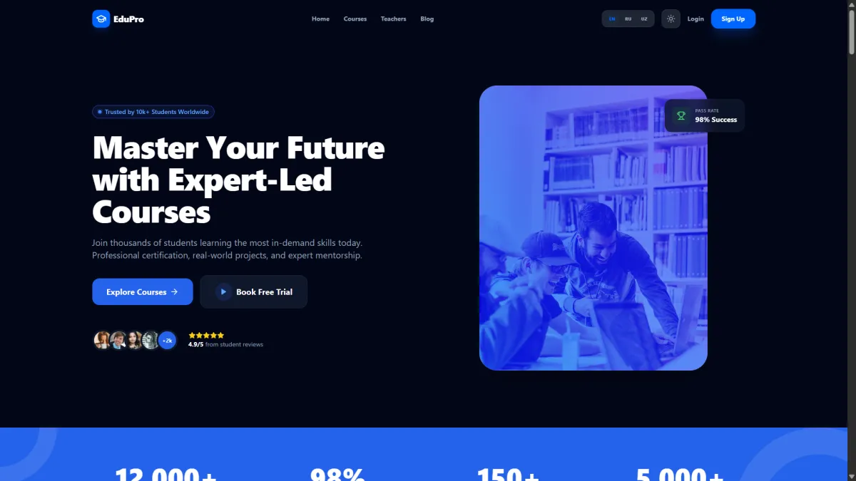 React.js va Next.js yordamida zamonaviy web sayt yarataman rasm 1