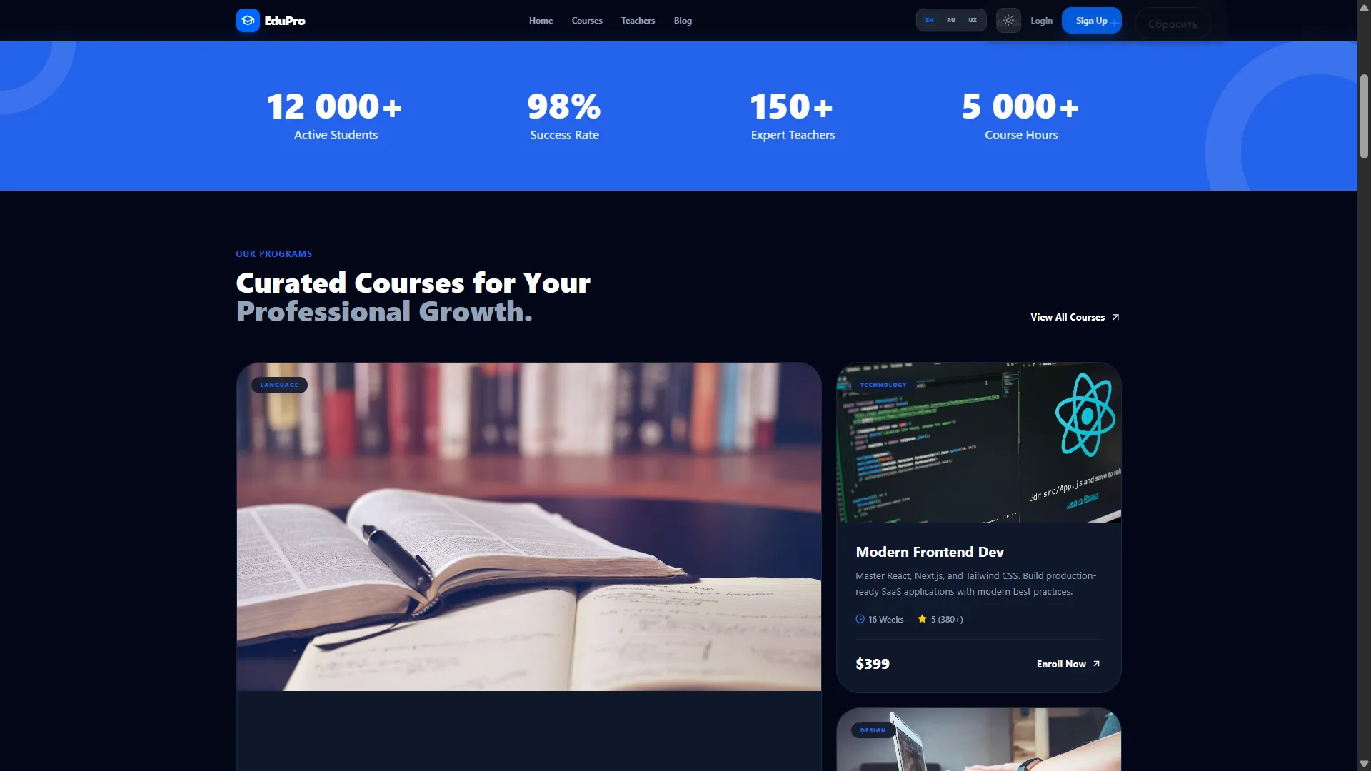 React.js va Next.js yordamida zamonaviy web sayt yarataman rasm 2